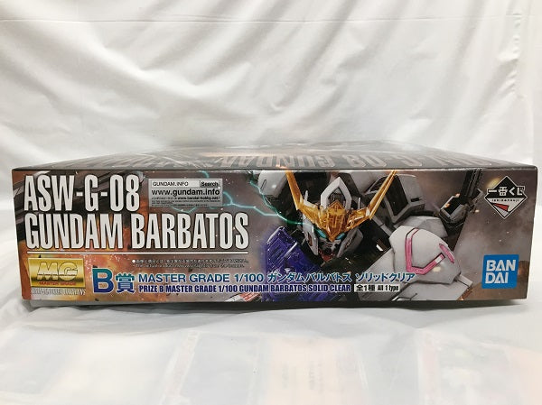 【中古】【未組立】1/100 MG ASW-G-08 ガンダムバルバトス ソリッドクリア 「一番くじ 機動戦士ガンダム ガンプラ2022」 B賞＜プラモデル＞（代引き不可）6558