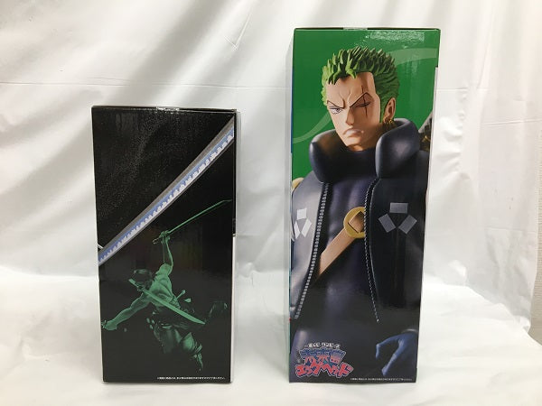 【中古】【未開封】【セット】ワンピース　一番くじ　ロロノア・ゾロ　フィギュア　 「難攻不落ノ懐刀 A賞」「未来島エッグヘッド B賞」2種＜フィギュア＞（代引き不可）6558