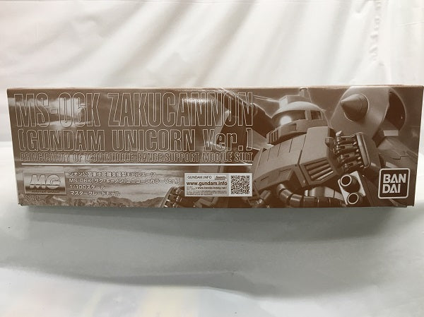 【中古】【未組立】1/100 MG MS-06K ザク・キャノン(ユニコーンカラーVer.) 「機動戦士ガンダムUC」 プレミアムバンダイ限定 [5066513]＜プラモデル＞（代引き不可）6558