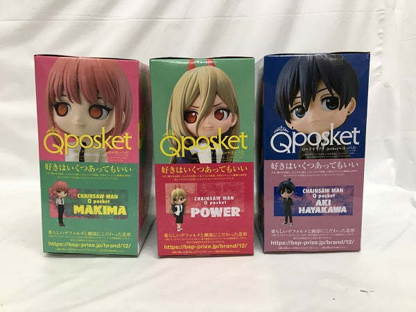 【中古】【未開封】【セット】「チェンソーマン」 Q posket　マキマ/パワー/早川アキ　3点＜フィギュア＞（代引き不可）6558