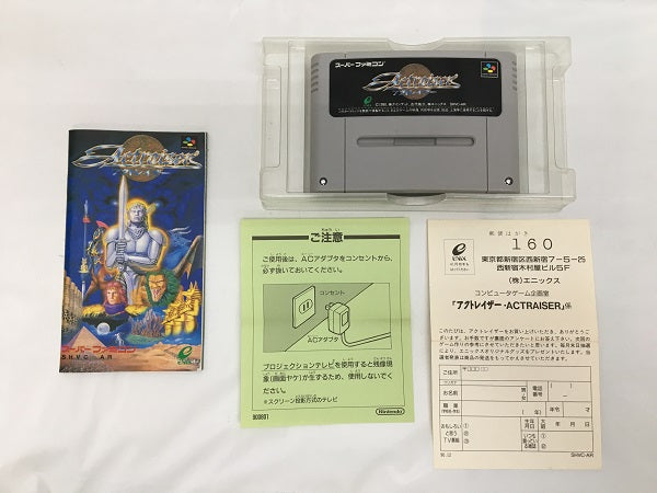 【中古】【箱説あり】【動作未確認】「アクトレイザー」スーパーファミコンソフト　＜レトロゲーム＞（代引き不可）6558