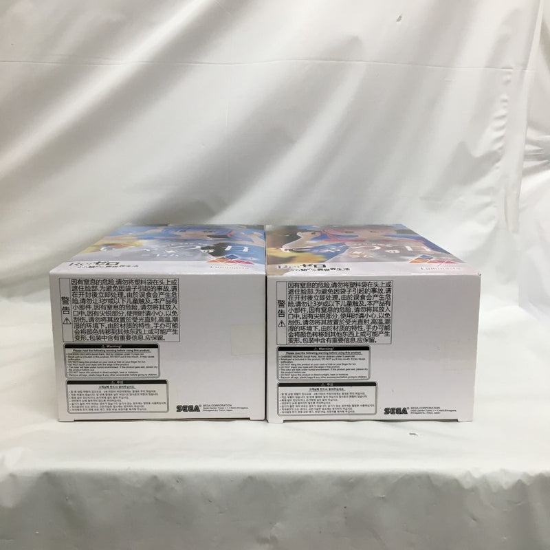 【中古】【未開封】【セット】ラム＆レム 「Re：ゼロから始める異世界生活」 Luminasta-にゃつの日-＜フィギュア＞（代引き不可）6558