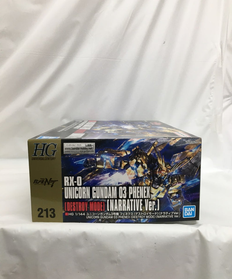 【中古】【未組立】1/144 HGUC RX-0 ユニコーンガンダム3号機 フェネクス デストロイモード(ナラティブver.) ＜プラモデル＞（代引き不可）6558