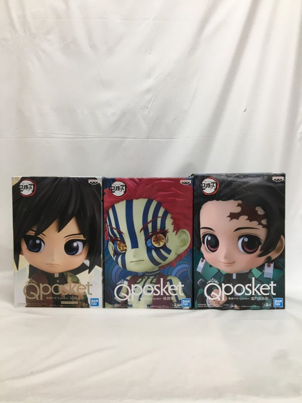 【中古】【未開封】【セット】「鬼滅の刃」 Q posket -竈門炭治郎-猗窩座-冨岡義勇-【3種】＜フィギュア＞（代引き不可）6558