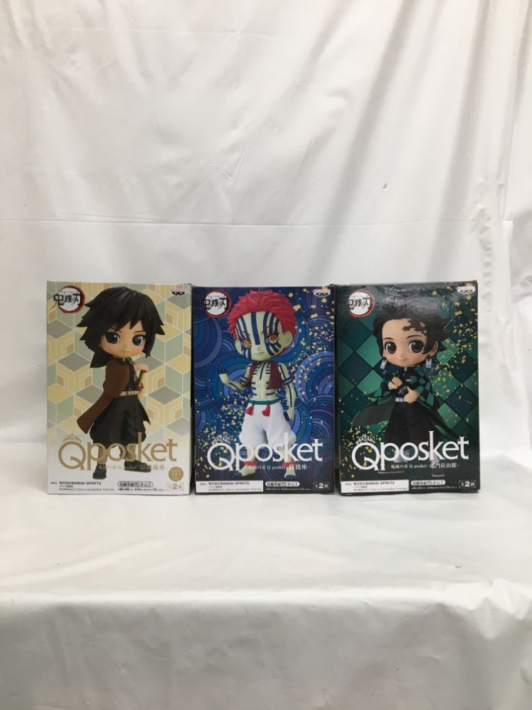 【中古】【未開封】【セット】「鬼滅の刃」 Q posket -竈門炭治郎-猗窩座-冨岡義勇-【3種】＜フィギュア＞（代引き不可）6558