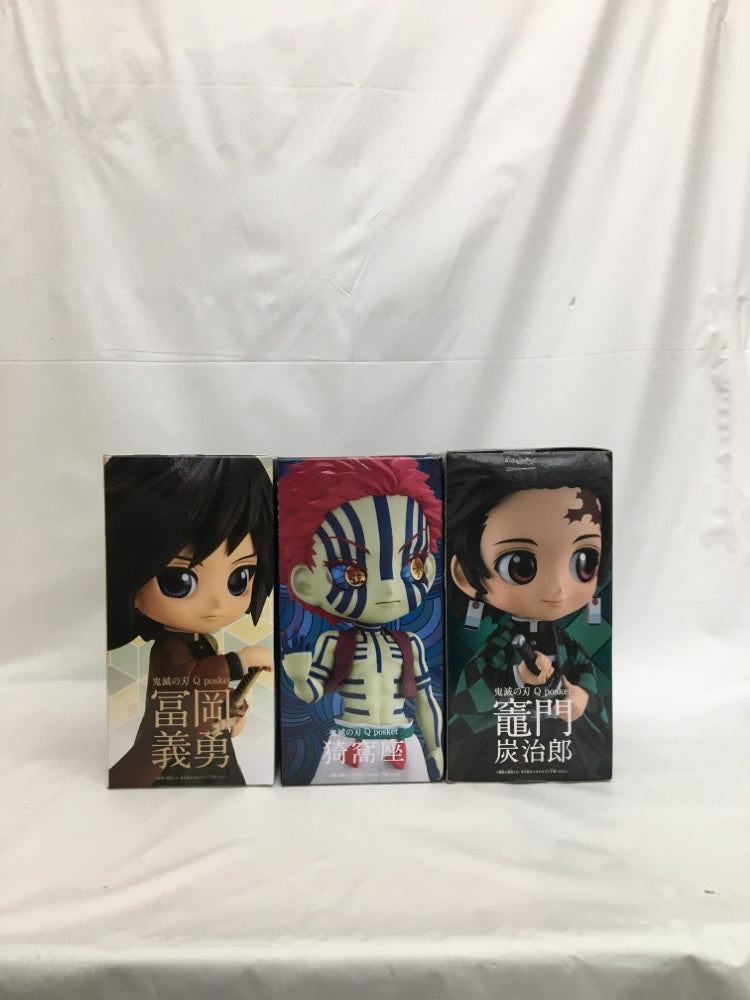 【中古】【未開封】【セット】「鬼滅の刃」 Q posket -竈門炭治郎-猗窩座-冨岡義勇-【3種】＜フィギュア＞（代引き不可）6558