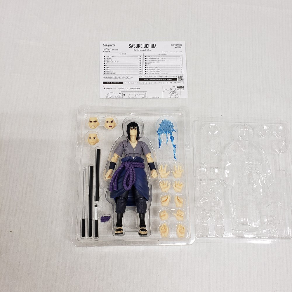 中古】【開封品】S.H.Figuarts うちはサスケ -全ての憎しみを背負う者- 「NARUTO -ナルト- 疾風伝」＜フィギュア＞（代