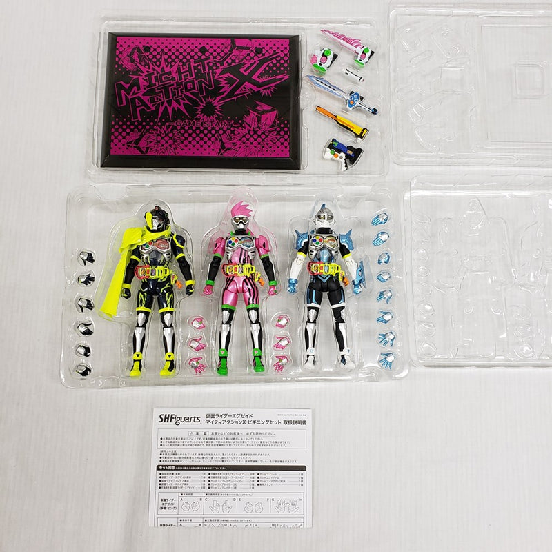 【中古】【開封品】S.H.Figuarts マイティアクションX ビギニングセット(3体セット) 「仮面ライダーエグゼイド」＜フィギュア＞（代引き不可）6561