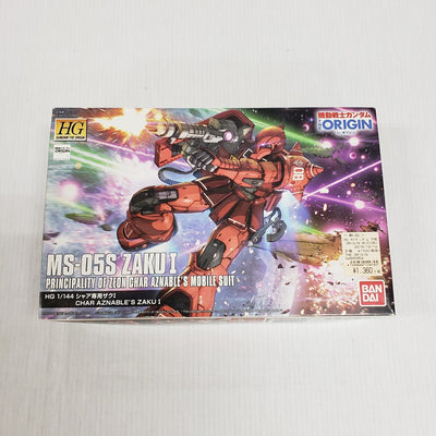 【中古】【未組立】1/144 HG MS-05S シャア専用ザクI 「機動戦士ガンダム THE ORIGIN」＜プラモデル＞（代引き不...