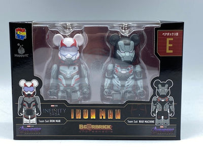 【中古】【未開封 BE＠RBRICK-ベアブリック- 100% 2体セット E.チームスーツアイアンマン＆チームスーツウォーマシン 「...