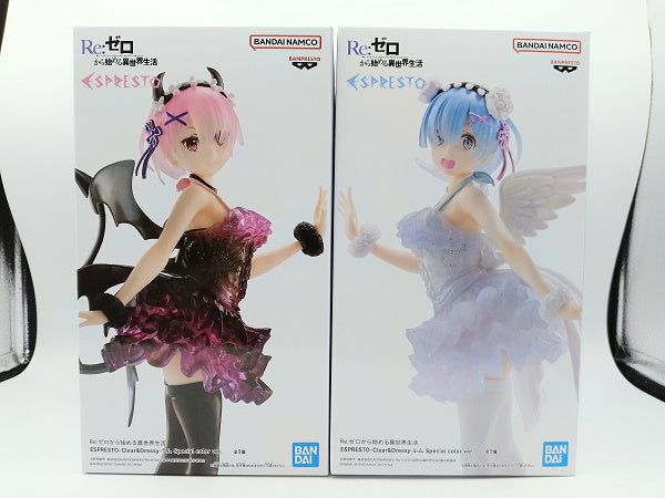 【中古】【未開封】【2点セット】レム＆ラム 「Re：ゼロから始める異世界生活」 ESPRESTO-Clear＆Dressy- Special color ver.＜フィギュア＞（代引き不可）6572