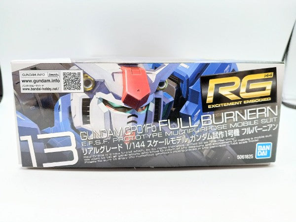 【中古】【未組立】1/144 RG RX-78 GP-01Fb ガンダム試作1号機 フルバーニアン 「機動戦士ガンダム0083 STARDUST MEMORY」＜プラモデル＞（代引き不可）6572