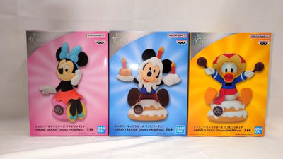 【中古】【未開封】 「ディズニーキャラクターズ」 ソフビフィギュアDisney100周年ver. ミッキーマウス、ミニーマウス、ドナル...