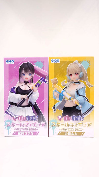 【中古】【未開封】小雀とと＆花芽なずな 「ぶいすぽっ!」 ぶいすぽっ!スケールフィギュア- Play with paint- ＜フィギ...