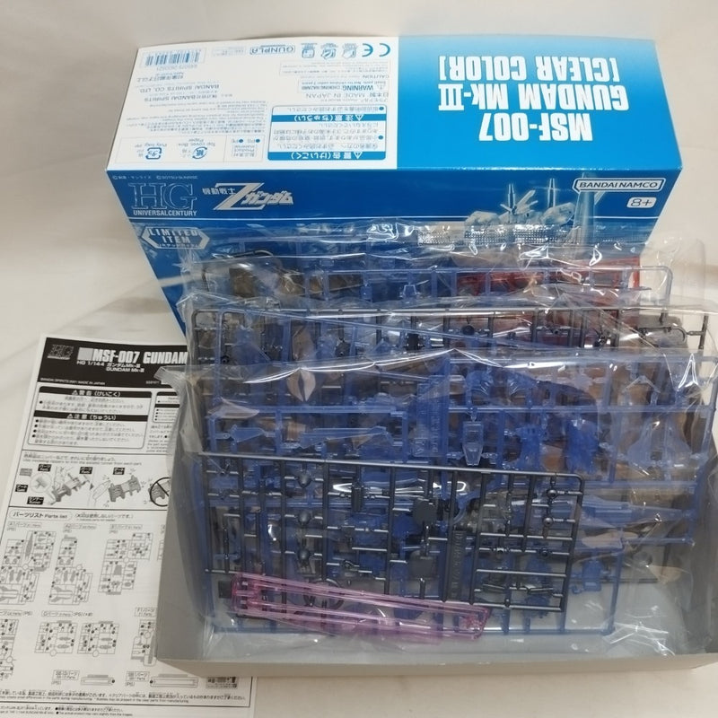 【中古】【未組立】1/144 HGUC MSF-007 ガンダムMk-III[クリアカラー] 「機動戦士Zガンダム MSV」 イベント限定 [5064243]＜プラモデル＞（代引き不可）6573