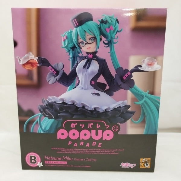 【中古】【未開封】POP UP PARADE 初音ミク めがね×カフェVer. 「グッスマくじ 初音ミク 2025 Autumn」 B＆Wゲット賞＜フィギュア＞（代引き不可）6573