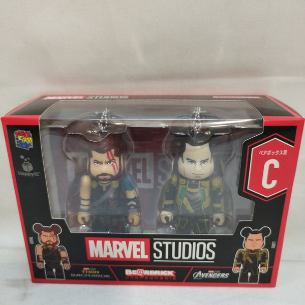 【中古】【未開封】BE＠RBRICK-ベアブリック- C.ソー＆ロキ 「Happyくじ BE＠RBRICK MARVEL STUDIOS」 ペアボックス賞＜フィギュア＞（代引き不可）6573