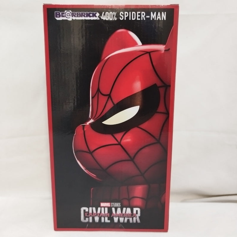 【中古】【未開封】BE＠RBRICK -ベアブリック- 400% SPIDER-MAN 「Happyくじ BE＠RBRICK MARVEL STUDIOS」 L＠ST賞＜フィギュア＞（代引き不可）6573