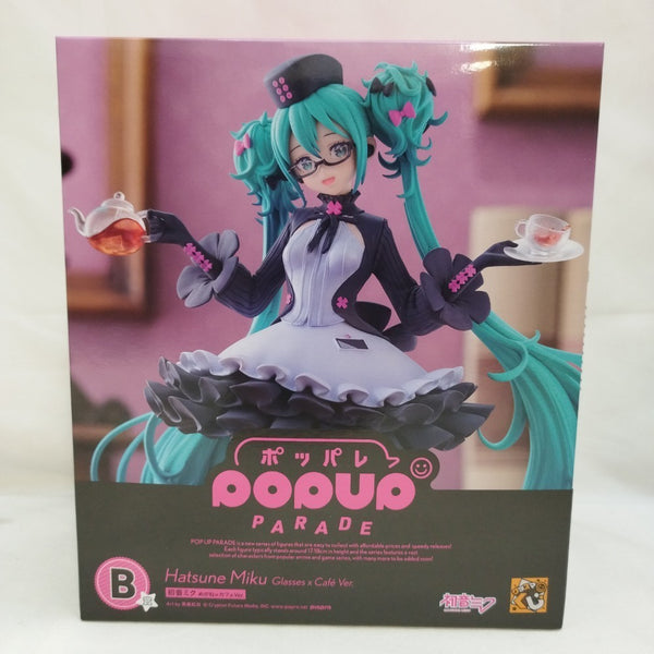 【中古】【未開封】POP UP PARADE 初音ミク めがね×カフェVer. グッスマくじ  B賞＜フィギュア＞（代引き不可）6573