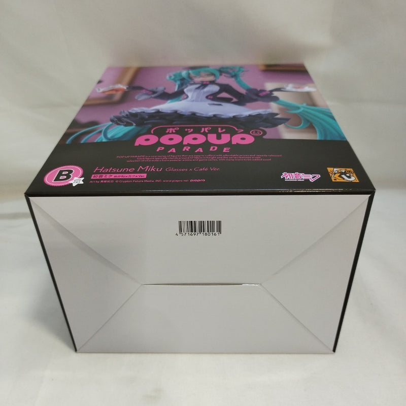 【中古】【未開封】POP UP PARADE 初音ミク めがね×カフェVer. グッスマくじ  B賞＜フィギュア＞（代引き不可）6573