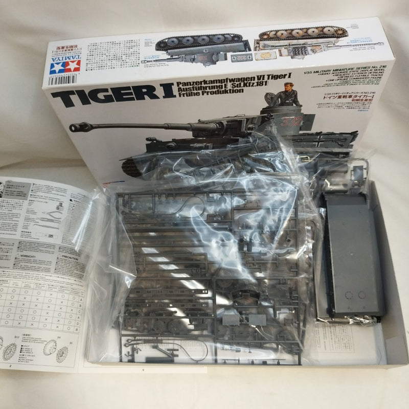 【中古】【未組立】1/35 ドイツ重戦車 タイガーI 初期生産型 「ミリタリーミニチュアシリーズ No.216」ディスプレイモデル＜プラモデル＞（代引き不可）6573