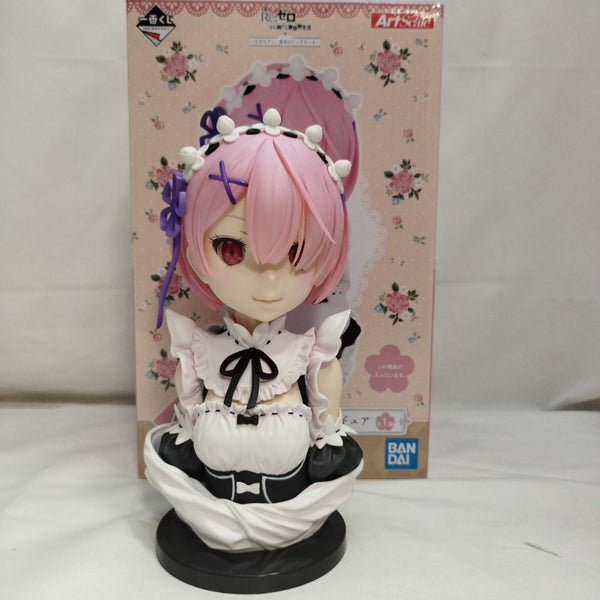 【中古】【開封品】ラム 「一番くじ Reゼロから始める異世界生活-喜びなさい、両手に花ってヤツよ-」 A賞 アートスケール＜フィギュア＞（代引き不可）6573