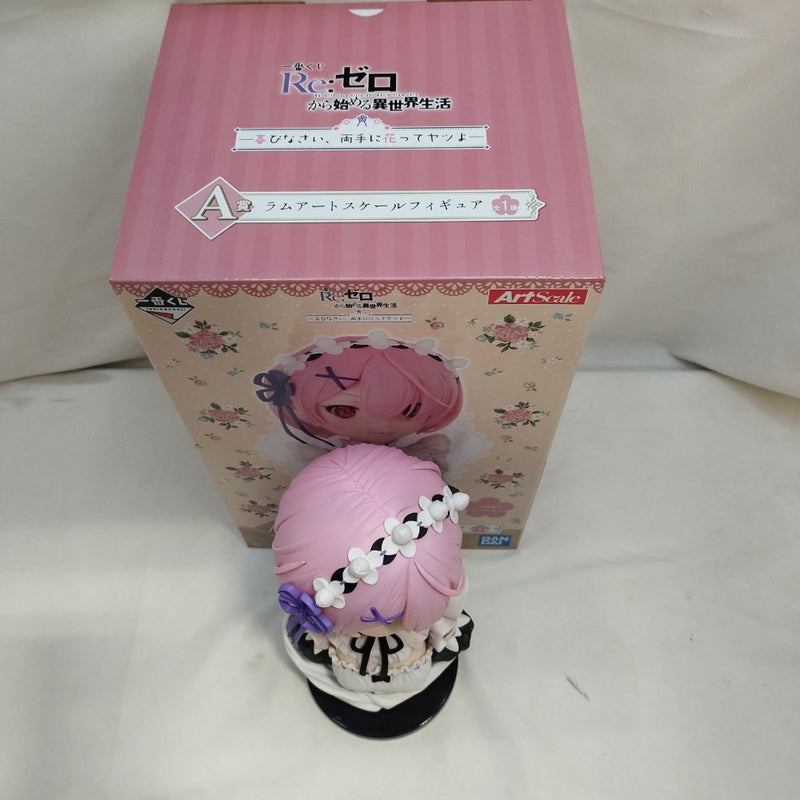 【中古】【開封品】ラム 「一番くじ Reゼロから始める異世界生活-喜びなさい、両手に花ってヤツよ-」 A賞 アートスケール＜フィギュア＞（代引き不可）6573