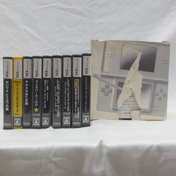 【中古】【開封品・ジャンク】【セット】Nintendo DS Lite＆Nintendo DSソフト9点＜レトロゲーム＞（代引き不可）6582