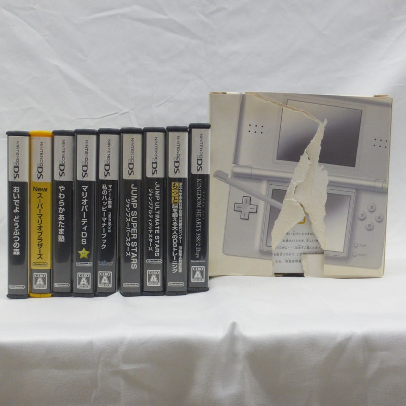 【中古】【開封品・ジャンク】【セット】Nintendo DS Lite＆Nintendo DSソフト9点＜レトロゲーム＞（代引き不可）6582