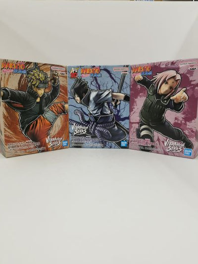 【中古】【未開封】【セット】NARUTO VIBRATION STARS ナルト サスケ サクラ ３点＜フィギュア＞（代引き不可）6584