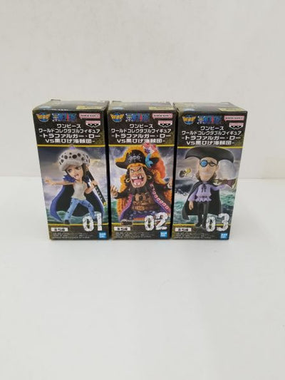 【中古】【未開封】【セット】ワンピース ワールドコレクタブルフィギュア -トラファルガー・ローVS黒ひげ海賊団- A?Cセット＜フィギ...