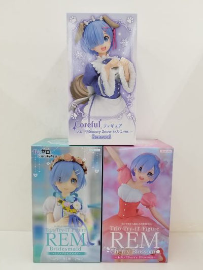 【中古】【未開封】【3点セット】Re:ゼロから始める異世界生活 レム “Trio-Try-iT Figure”　“Coreful フィ...