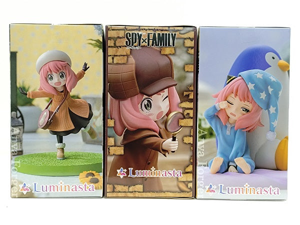 中古】【未開封品】【セット】アーニャ・フォージャー「SPY×FAMILY」Luminasta フィギュア3種セット＜フィギュア＞（代引き不