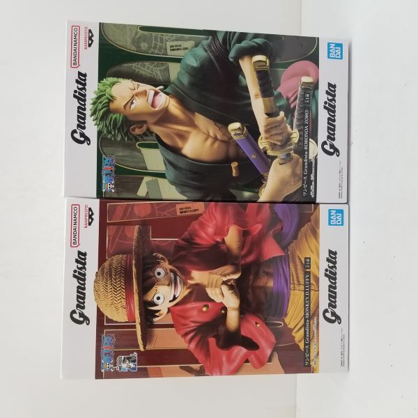 【中古】【未開封】【セット】ワンピース Grandista MONKEY.D.LUFFY・RORONOA ZORO＜フィギュア＞（代引き不可）6584