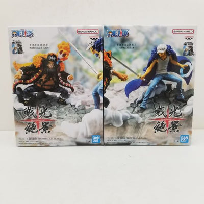 【中古】【未開封】【セット】ワンピース　戦光絶景『-TRAFALGAR.LAW-』『-MARSHALL.D.TEACH-』＜フィギュア...