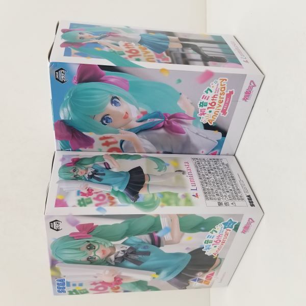 【中古】【未開封】【セット】初音ミク　Luminasta『初音ミク 16th Anniversary　ぶーた Ver.』『初音ミク 16th Anniversary　KEI Ver.』＜フィギュア＞（代引き不可）6584