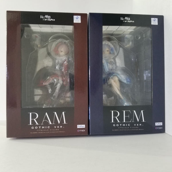 【中古】【開封品】【未使用】【セット】ラム＆レム Gothic ver. 「Re：ゼロから始める異世界生活」 1/7 PVC製塗装済み完成品＜フィギュア＞（代引き不可）6584