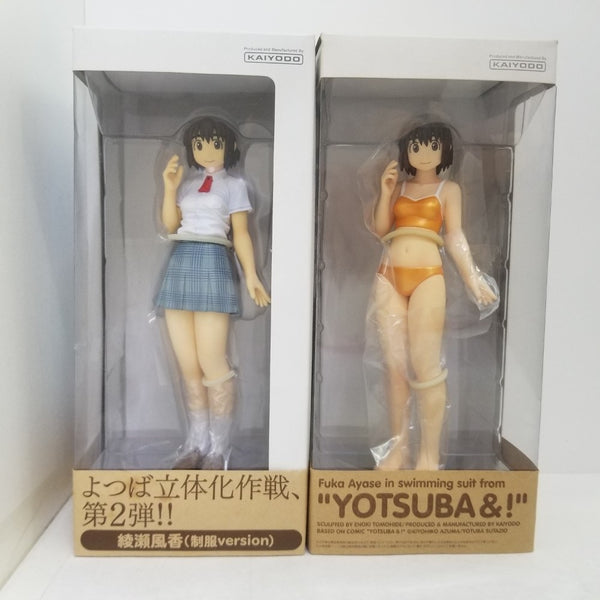 【中古】【未開封】【2種セット】綾瀬風香 制服version＆水着version　PVC製塗装済完成品「よつばと！」＜フィギュア＞（代引き不可）6584