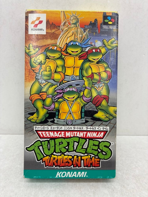 【中古】【箱説あり】スーパーファミコンソフト「ティーンエイジ ミュータント ニンジャ タートルズ イン タイム」＜レトロゲーム＞（代引き不可）6584
