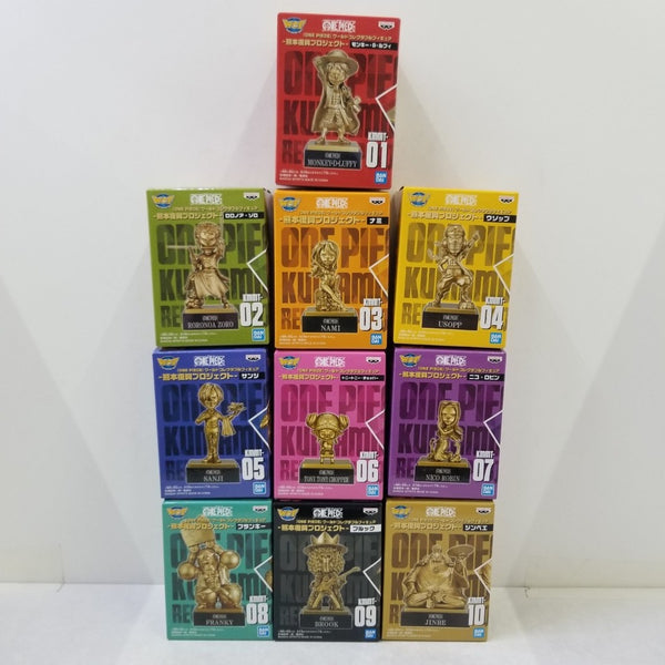 【中古】【未開封】【全10種セット】ワンピース ワールドコレクタブルフィギュア 熊本復興プロジェクト 銅像ミニフィギュア＜フィギュア＞（代引き不可）6584
