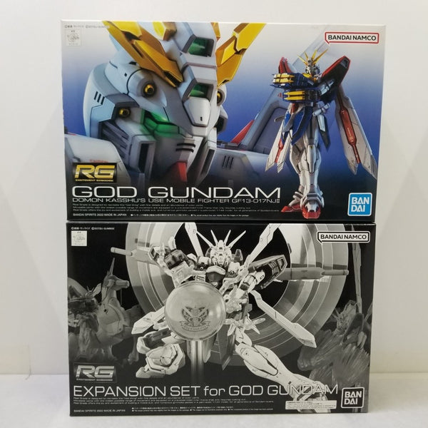 【中古】【未組立】【2種セット】1/144 RG　ゴッドガンダム＆ゴッドガンダム用拡張セット「機動武闘伝Gガンダム」＜プラモデル＞（代引き不可）6584