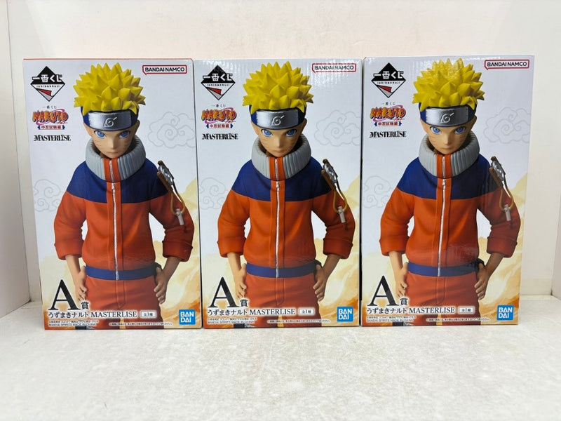 【中古】【未開封】【セット】うずまきナルト 「一番くじ NARUTO-ナルト- 中忍試験編」 MASTERLISE A賞 3点＜フィギュア＞（代引き不可）6584
