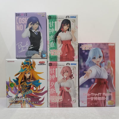 【中古】【未開封】【未使用】【セット】甘神夜重/夕奈/朝姫＆黒川あかね＆マジシャンズ・ヴァルキリア 5種＜フィギュア＞（代引き不可）6584