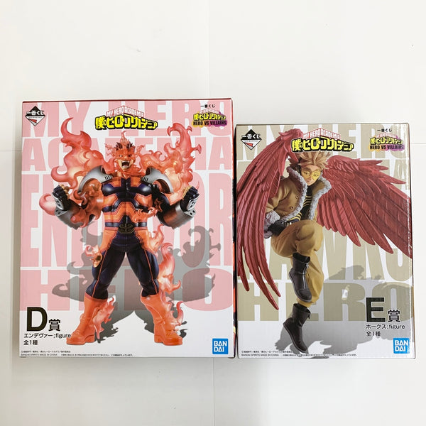 【中古】【未開封】【セット】 ;figure 「一番くじ 僕のヒーローアカデミア HERO VS VILLAINS」D賞 エンデヴァー/E賞