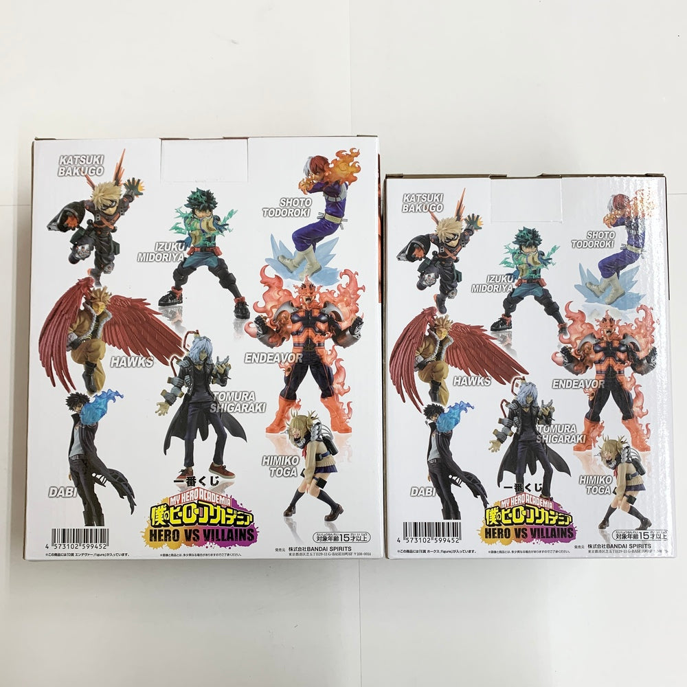 【中古】【未開封】【セット】 ;figure 「一番くじ 僕のヒーローアカデミア HERO VS VILLAINS」D賞 エンデヴァー/E賞 ホークス  ＜フィギュア＞（代引き不可）6585