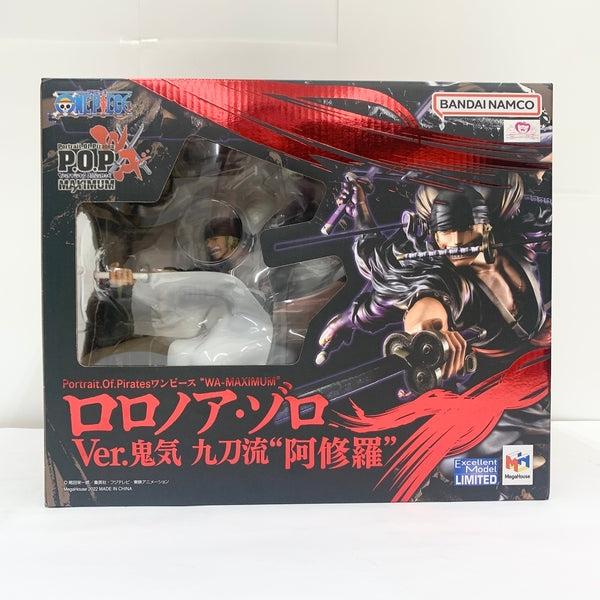 【中古】【未開封】ワンピースPortrait.Of.Pirates“WA-MAXIMUM”ロロノア・ゾロVer.鬼気九刀流“阿修羅”＜フィギュア＞（代引き不可）6585