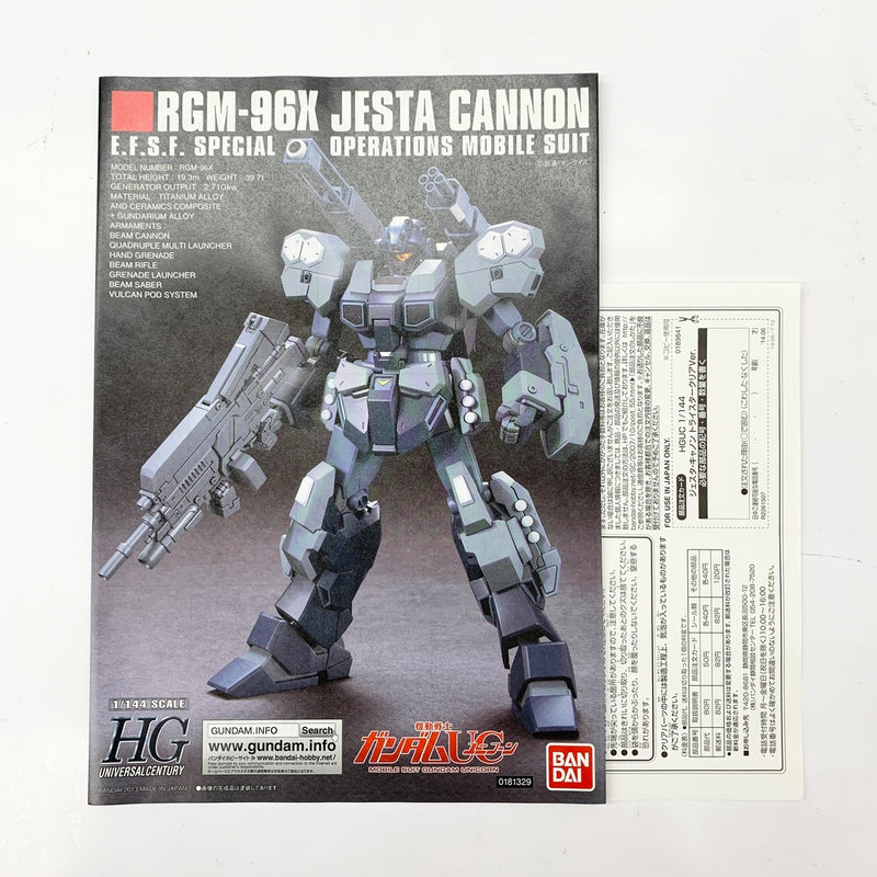 【中古】【未組立品】1/144 HGUC RGM-96X ジェスタ・キャノン トライスタークリアVer. 「機動戦士ガンダムUC」 プレミアムバンダイ限定 [0189641]＜プラモデル＞（代引き不可）6585