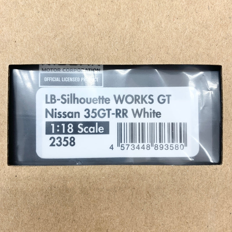 【中古】【未開封】1/18 LB-シルエットワークス GT 日産 35GT-RR(ホワイト) With Ms. Chisaki Kato WEB限定モデル [IG2358]＜おもちゃ＞（代引き不可）6585