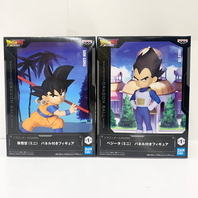 【中古】【未開封】【セット】孫悟空(ミニ)／ベジータ(ミニ) 「ドラゴンボールDAIMA」 パネル付きフィギュア　２点＜フィギュア＞（...