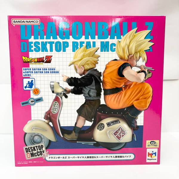 【中古】【未開封】DESKTOP REAL McCOY EX スーパーサイヤ人孫悟空＆スーパーサイヤ人孫悟飯＆バイク 「ドラゴンボールZ」＜フィギュア＞（代引き不可）6585